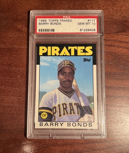 1986 Topps Traded Barry Bonds Rookie PSA 10 GEM MINT