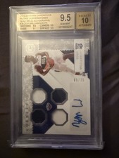 2019-20 Cornerstones Zion Williamson Quad Patch RC /75 BGS 9.5 10 AUTO RPA 5K^👑