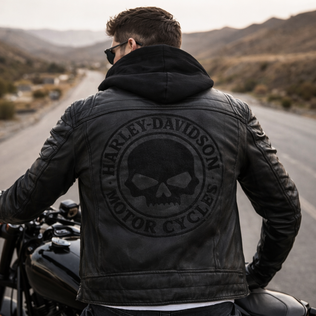 Men Harley Davidson Black Auroral Motor Jacket 3-in-1 Removable