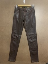Ralph Lauren Women  s 105 Brown Leather Slim Pants 26x30