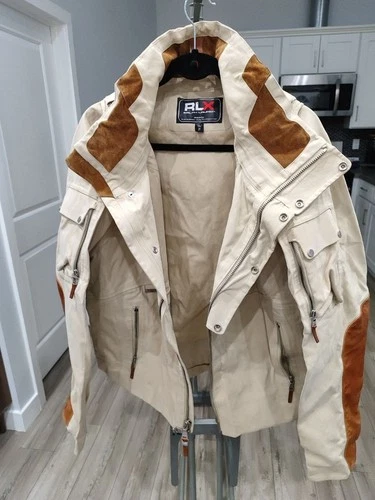 RLX Ralph Lauren Men's XL Hooded Jacket Beige Brown Full Zip - product listing photo