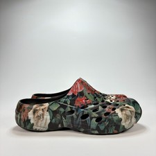 Easy Spirit Floral Print Black Clog Mule Slip On Comfort Shoes Women's Size 7