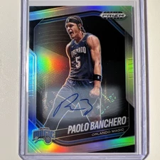 2024-25 Prizm Black Paolo Banchero Silver Prizm Autograph Card#117 Orlando Magic