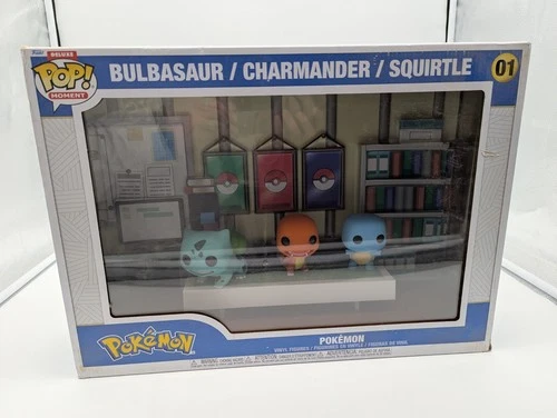 Pokemon Bulbasaur Charmander Squirtle Deluxe Funko Pop! Moment #01 (Damaged)