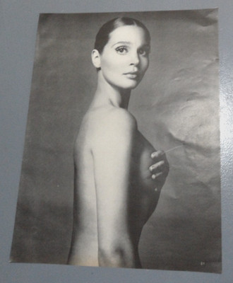 Ballet Dancer Actress Leigh Taylor-Young Nude Profile Portrait 1969 Print Ad 326