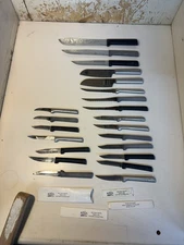 Rada Cutlery Knife Lot Of 22 Paring Slicer Chopping Butcher All Marked Rada