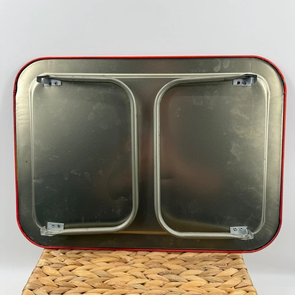 Vintage Americana Teddy Bear Metal Folding Lap Tray Bed Tray Patriotic Decor - Image 2 of 4