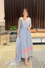 LUNCHING PARTY LOOK HEAVY FAUX GEORGETTE SALWAR KAMEEZ WITH BEAUTIFUL DUPATTA