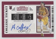 2019-20 Panini Contenders Draft Picks College Ticket Amir Coffey #116 Auto 9ih