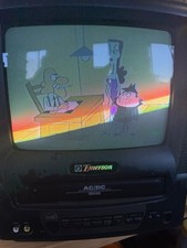 Vtg Emerson 9  TV/VCR Combo VHS Player Retro Gaming Television REMOTE  CORD 