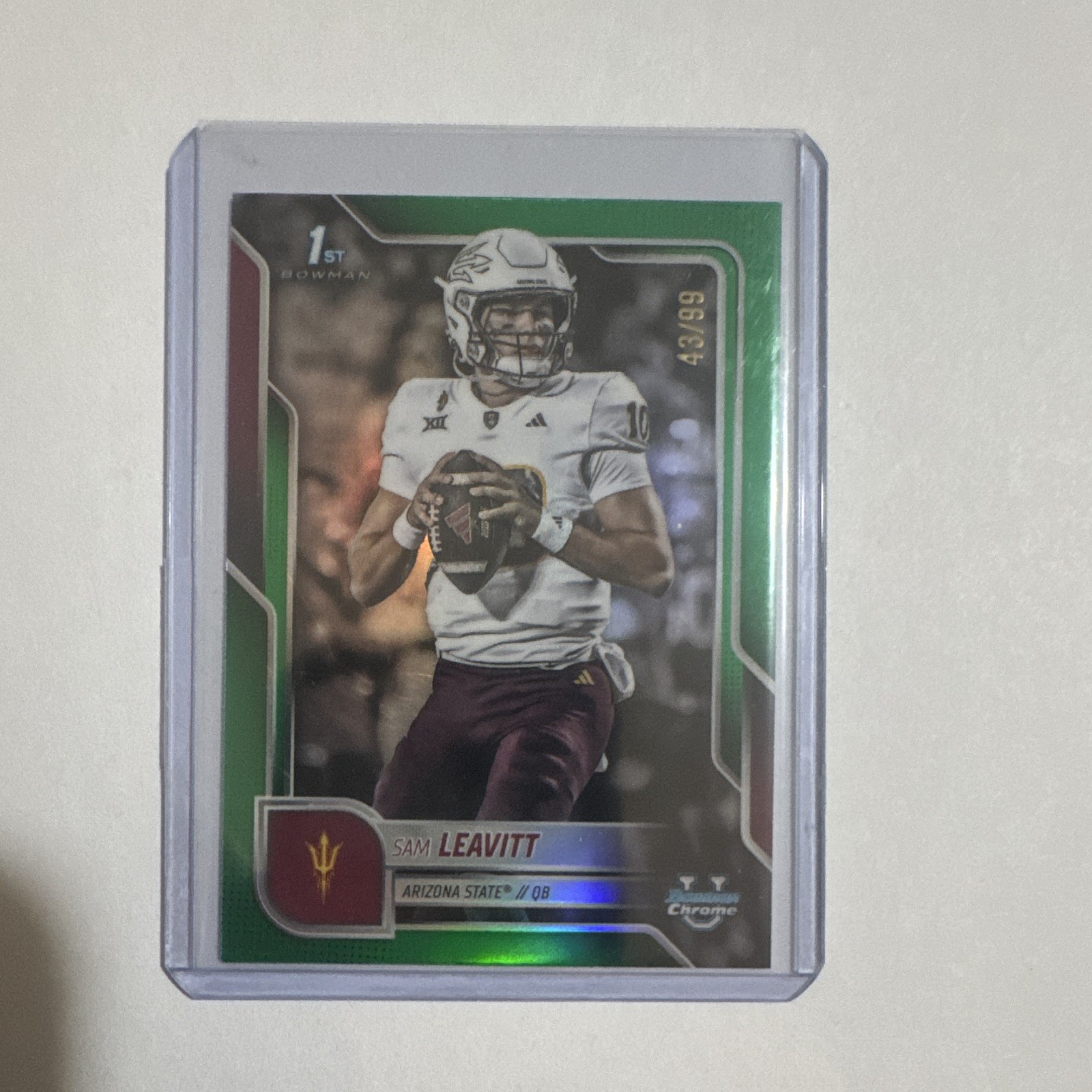 2025 Bowman U Chrome Sam Leavitt Green Refractor RC #195 /99