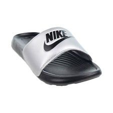 Nike Victori One Women's Slides Black-Metallic Sliver CN9677-006