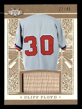 Cliff Floyd 2025 Leaf Lumber Game Used Jumbo Bat Montreal Expos #ed 27/45