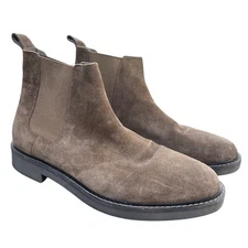 Zara Men’s Brown Suede Leather Ankle Boots Size US 10 EUR 43