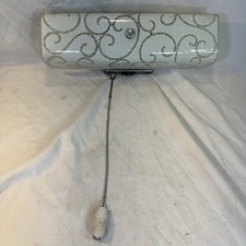 VINTAGE 13" MID-CENTURY GLASS U SHAPE BATHROOM VANITY WALL LIGHT FIXTURE SHADE