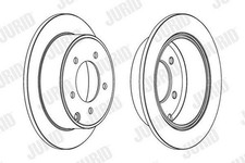 2x JURID Disque de frein Arrière pour JEEP COMPASS (MK49) pour DODGE AVENGER