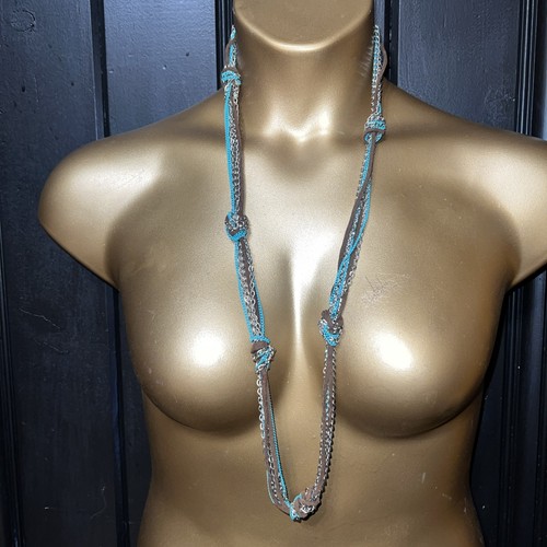 Estate Lot Turquoise Silver Tone Jewelry Boho Southwest Hippie Chunky Statement - Picture 18 of 20