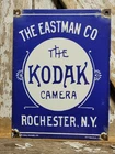 VINTAGE KODAK PORCELAIN SIGN OLD EASTMAN CAMERA PHOTOGRAPHY FILM ROCHESTER NY