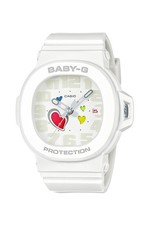 BABY-G PLAYFUL HEARTS SERIES BGA-10-7AJF Ladies' Watch, White