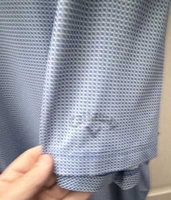 Callaway Opti-Dri Men's Golf Polo Blue Check Short Sleeve XL Polyester