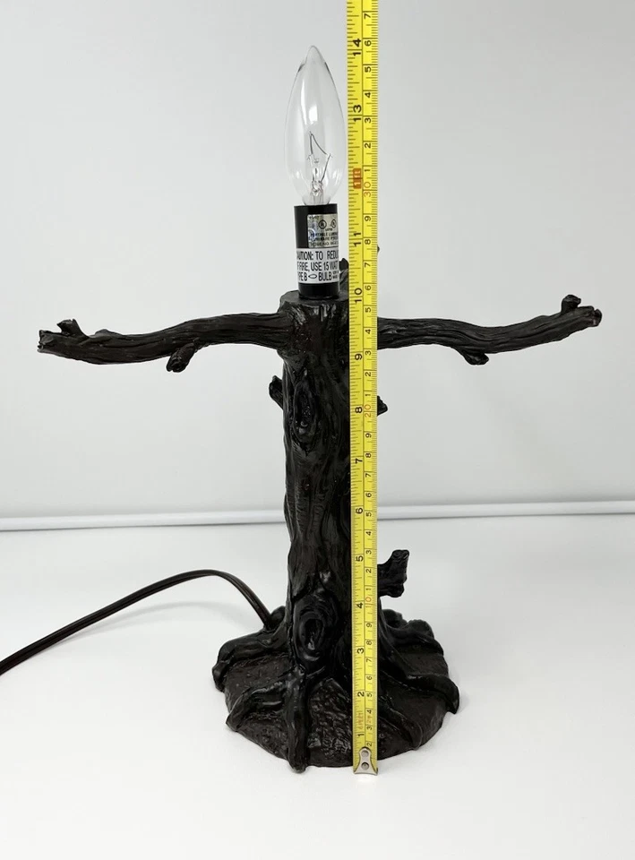 Lámpara de árbol de resina ramas enraizadas espeluznante oscuro Halloween decoración embrujada chips leer Foto 4 de 4