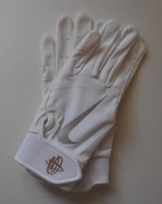 Guanti da battuta Nike Huarache Edge giovani bianco/bianco/bronzo metallizzato grandi