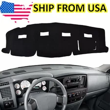 Black Dash Cover Pad Dashboard Mat For 2006-2008 Dodge Ram 1500 2500 3500