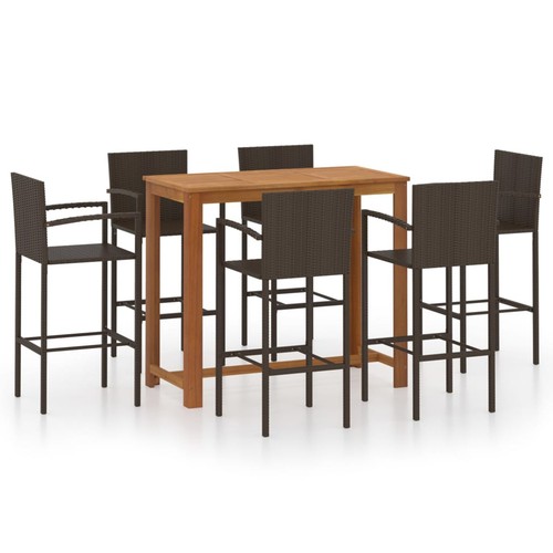 Tidyard 7 Piece Garden Bar Set A0K1 - Picture 2 of 12
