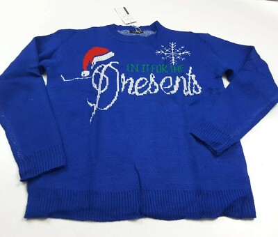 In It For The Presents Ugly Christmas Holiday Sweater Size 16W