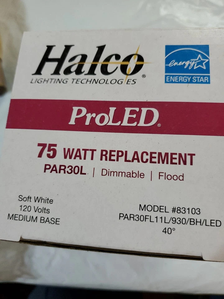 LED Flood : Halco ProLED Par30L 75 Watt Dimmable Light Model # 82014 - Image 2 of 3