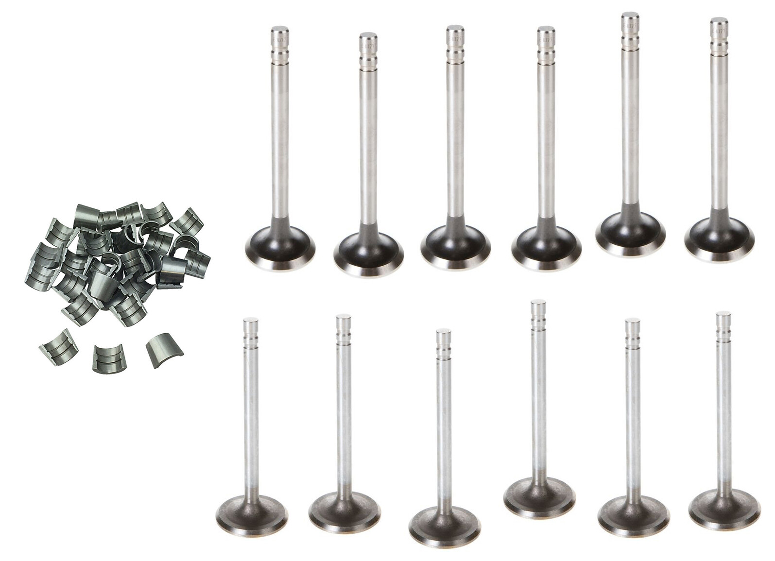 Chevy 250 Camaro Chevelle Nova Intake+Exhaust Valves+Keepers/Locks 1966