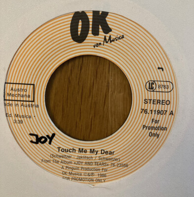 Joy (9) - Touch Me My Dear  (7'', Single, Promo)