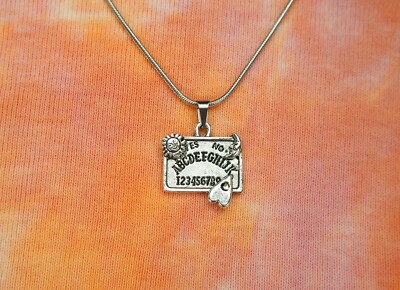 Spirit Board Necklace, Ouija Style Charm Pendant Fortune Teller Psychic Gift