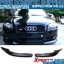 Fit 06 07-08 Audi A4 B7 Front Bumper Lip 2Pcs PU