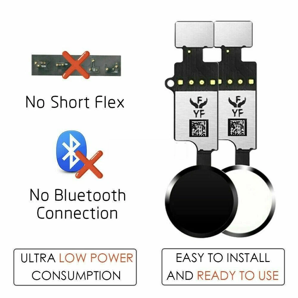 YF Universl Solution Home Button Flex Cable for Apple iPhone 7 7 Plus 8 8+ BLACK - Image 4 of 4