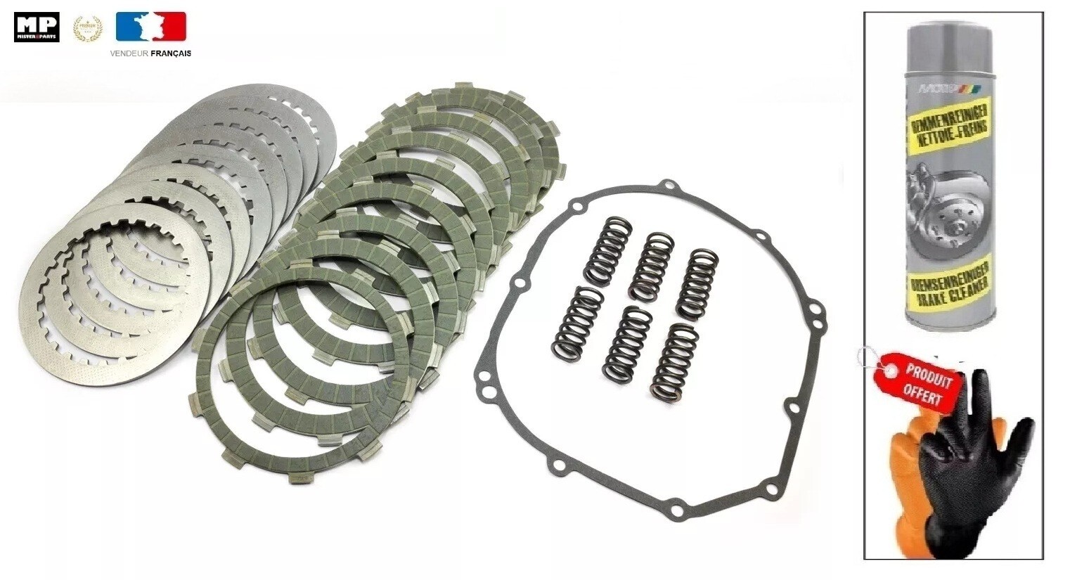 Kit embrayage complet Honda CBR 900 RR SC29 en acier trempé durable