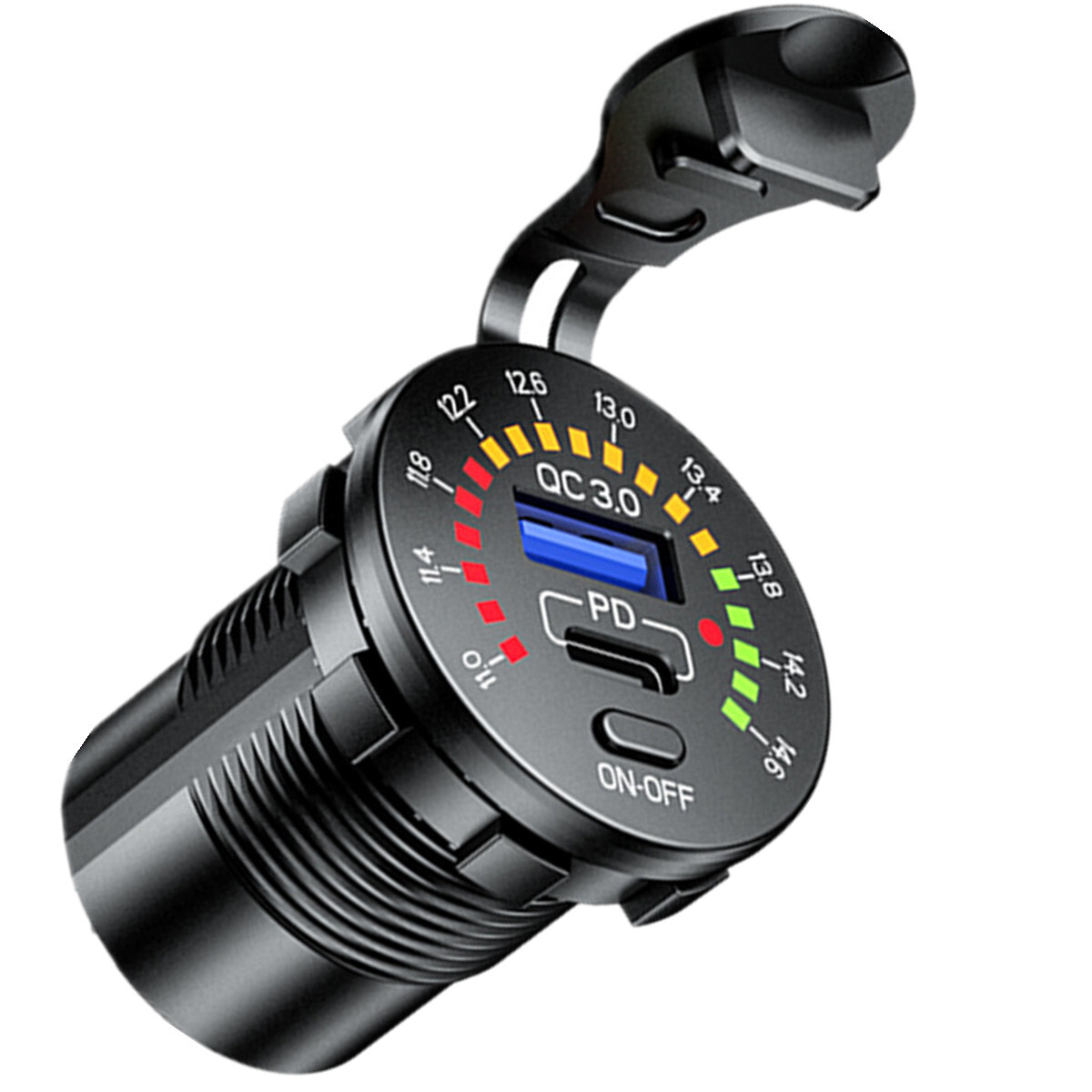 cigarette lighter voltmeter o'reilly Digital LCD Voltage Panel Meter Monitor Car Volt the items color may be slightly different from the pictures cigarette lighter voltmeter o'reilly Amazon.com:
