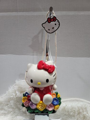 Hello Kitty Sanrio Blue Sky Flower Garden Ceramic Swing Brand New With Tags  - Picture 1 of 5