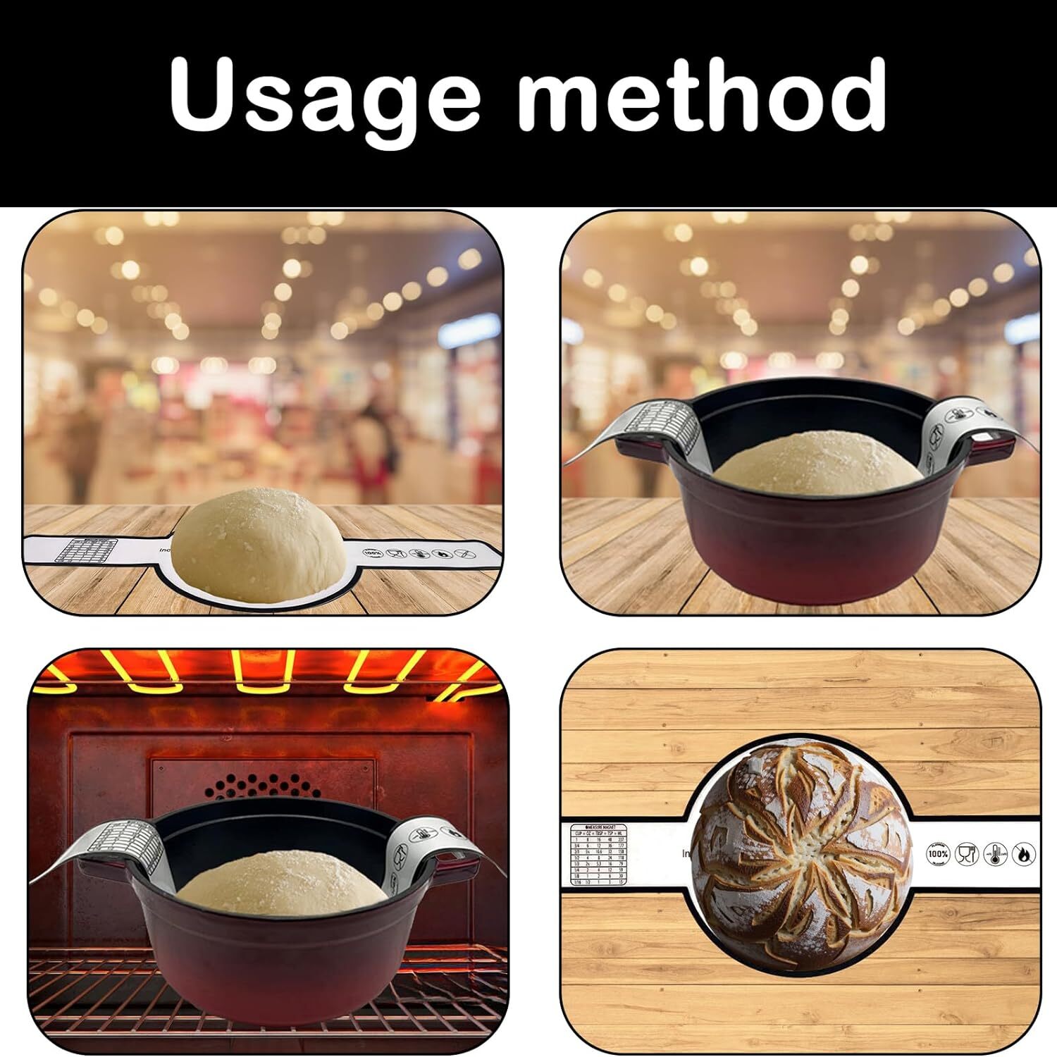 Silicone Baking Mat for Dutch Oven Bread Baking Long Handles.Sling Nonstick. eBay