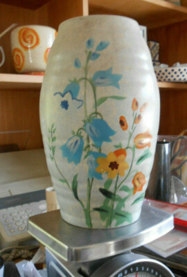 Ballina Art Deco Hand Painted Ceramic Vase England