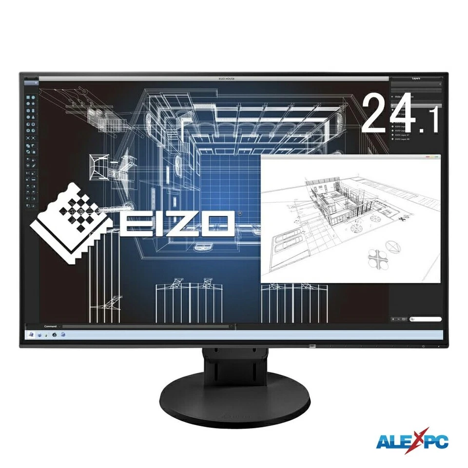 EIZO FlexScan EV2456-BK WUXGA LCD 24.1 inch Frameless Color LCD Monitor Black - Image 2 of 4
