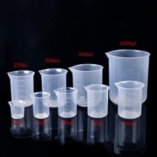 25ml-1000ml Clear Plastic Graduated Measuring Cup Jug Beaker Kitchen Lab Tools
