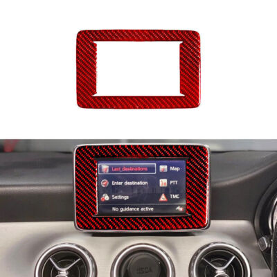For Benz CLA GLA Type A 2015-2018 Red Carbon Fiber HUD Display Frame Cover Trim