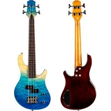 Flight Mini Bass TBL Solid Body Transparent Blue