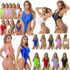 Womens Sexy Monokini Swimwear Swimsuit High Cut Thong Leotard Backless Beachwear