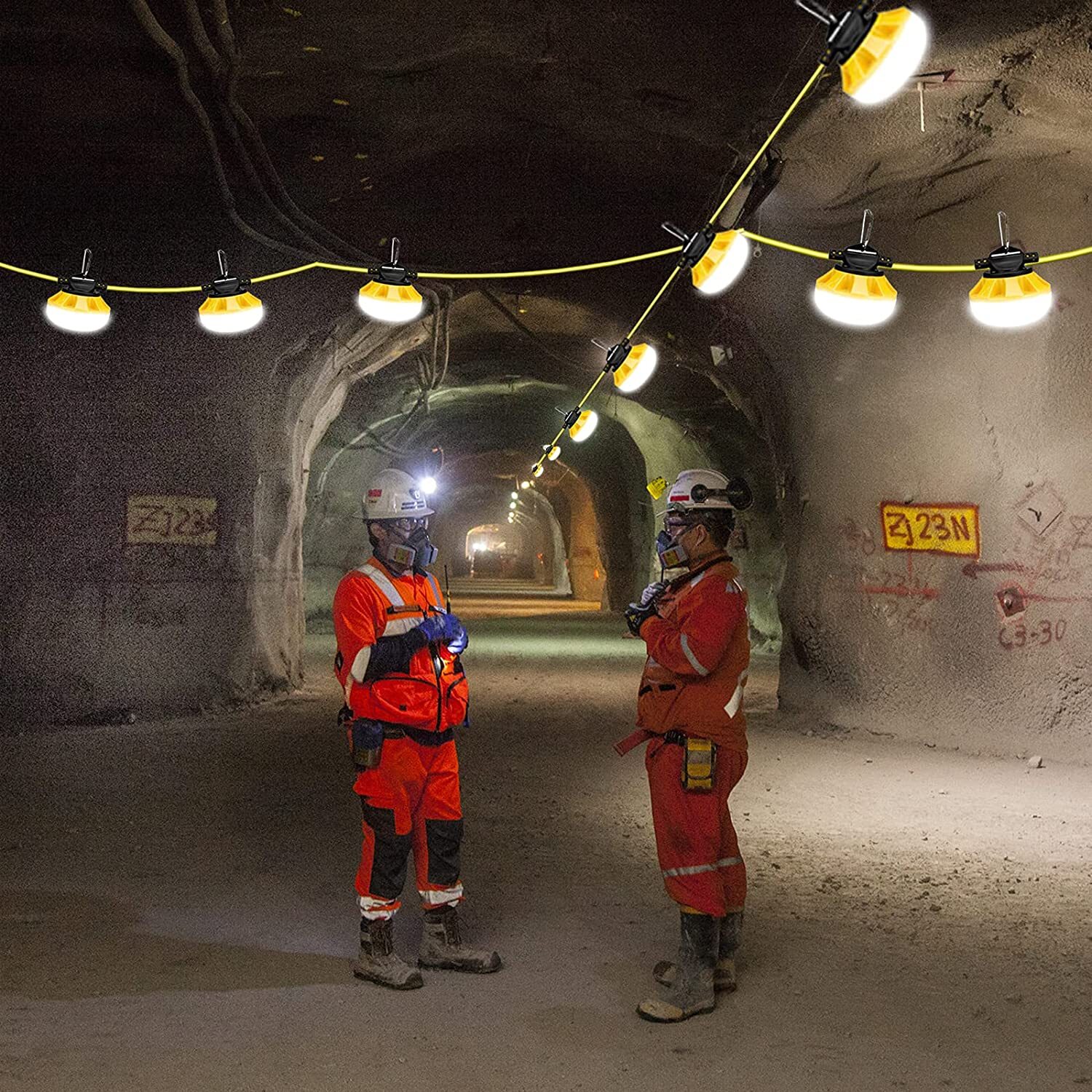 50-200FT Construction String Work Light LED Industrial Commercial Grade Lighting