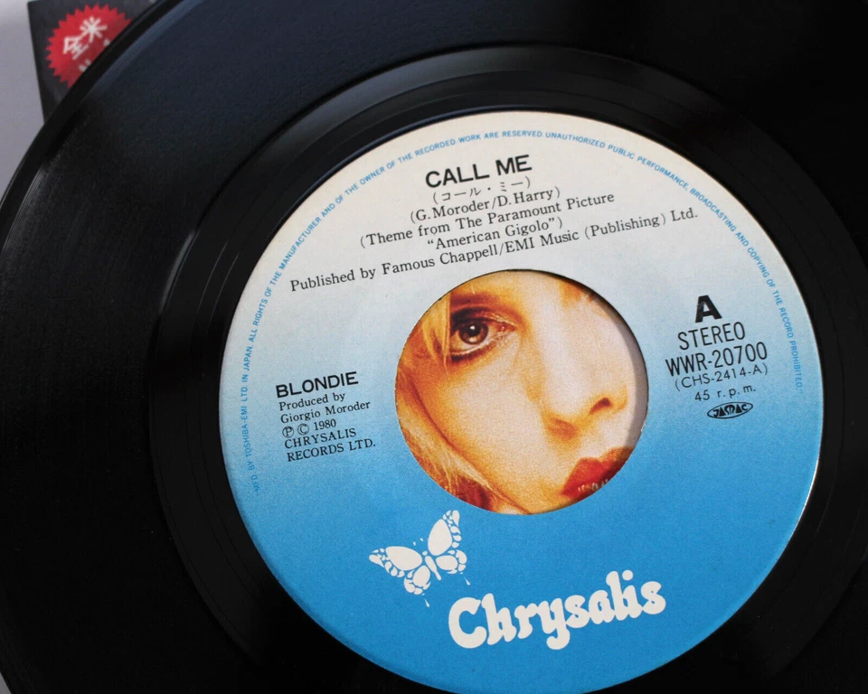 ANDY WARHOL'S BAD DEBBIE HARRY COVER BLONDIE CALL ME 7" VINYL 1980 OG NM - Image 4 of 4