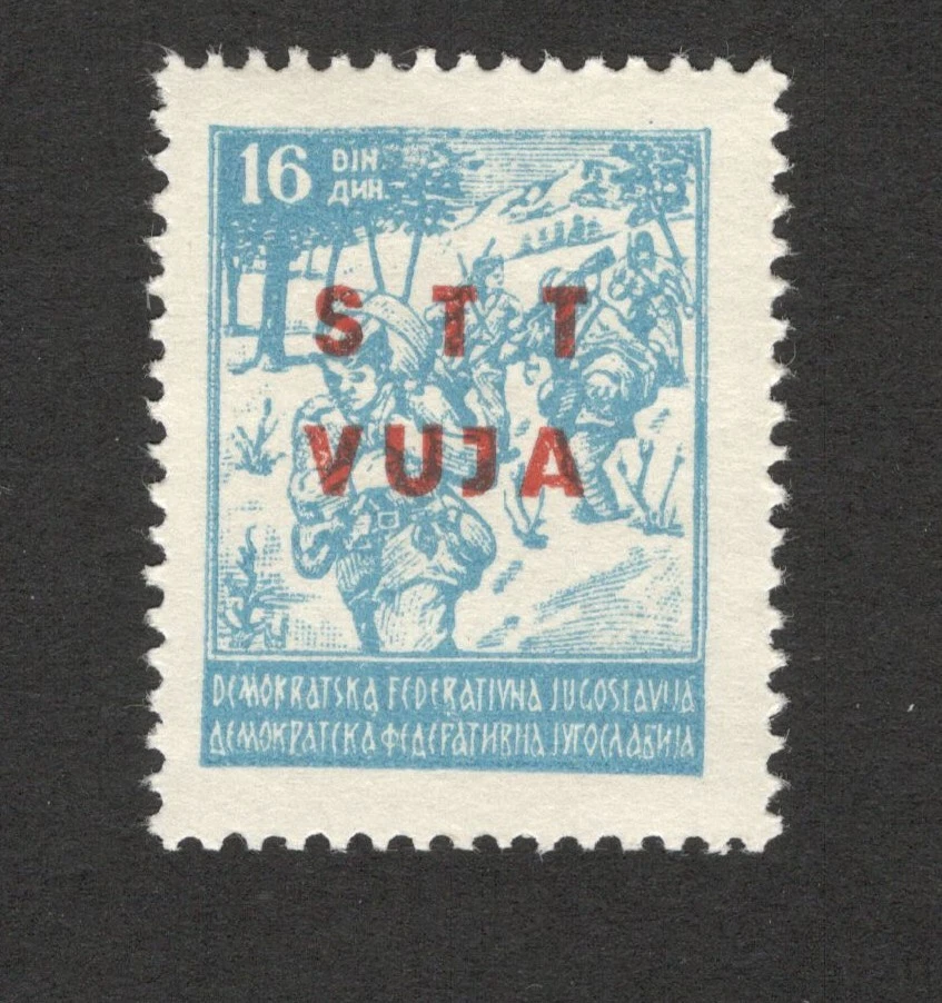 SELLOS YUGOSLAVIA, ITALIA, Trieste Zona B VUJA-9 MNH - 16 din, Mi.No. 20b - 1949. Foto 2 de 4