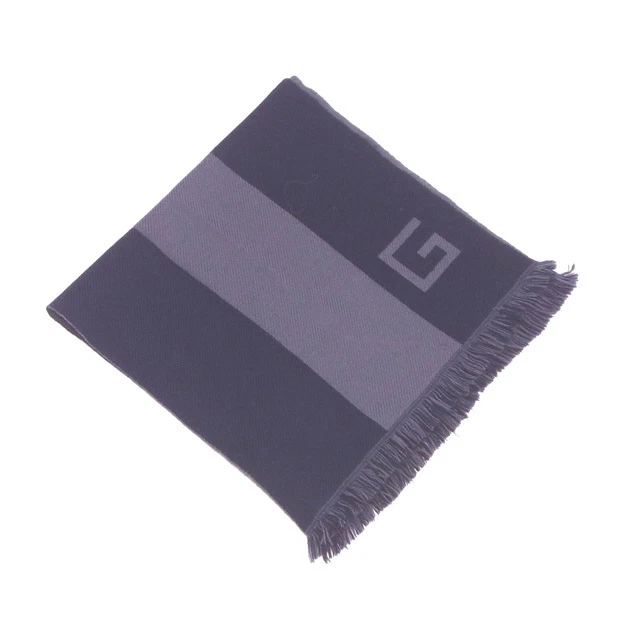 Foulard Gucci G logos gris marine femme authentique d'occasion Y5927