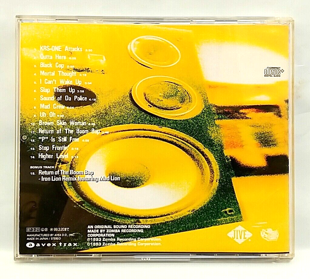 CD) KRS One ‎– Return Of The Boom Bap, AVCZ-95015, Bonus Track
